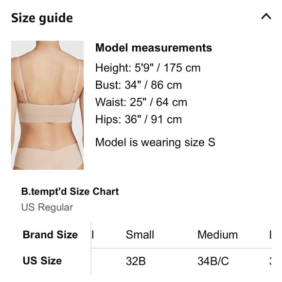 NWT b.tempt'd Women's Comfort Intended Bralette, au natural, small - Picture 5 of 5